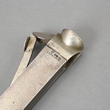 CIGARRSNOPPARE, silver, importstämplad, CG Hallberg, Stockholm, 1917.