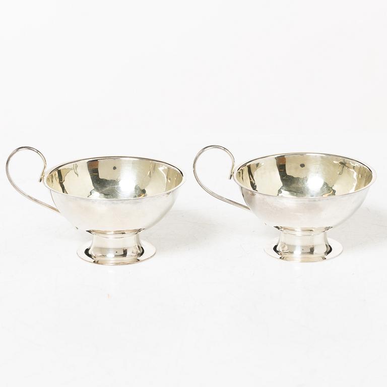 A set of twelve Swedish silver punsch cups, including Ceson, Gothenburg 1989.