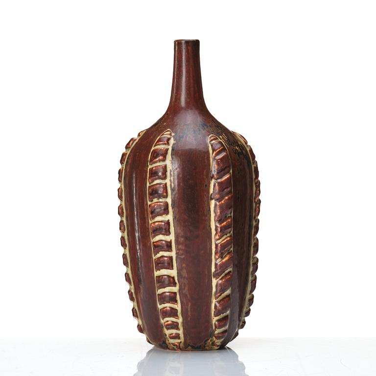 Axel Salto, a stoneware 'sung' glazed stoneware vase, Royal Copenhagen, Danmark 1985-89, model 21491.