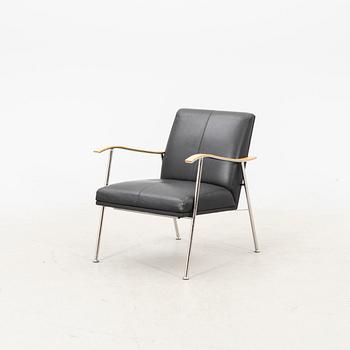 A 'Sahara' leather upholstered easy chair by Gunilla Allard for Lammhults.