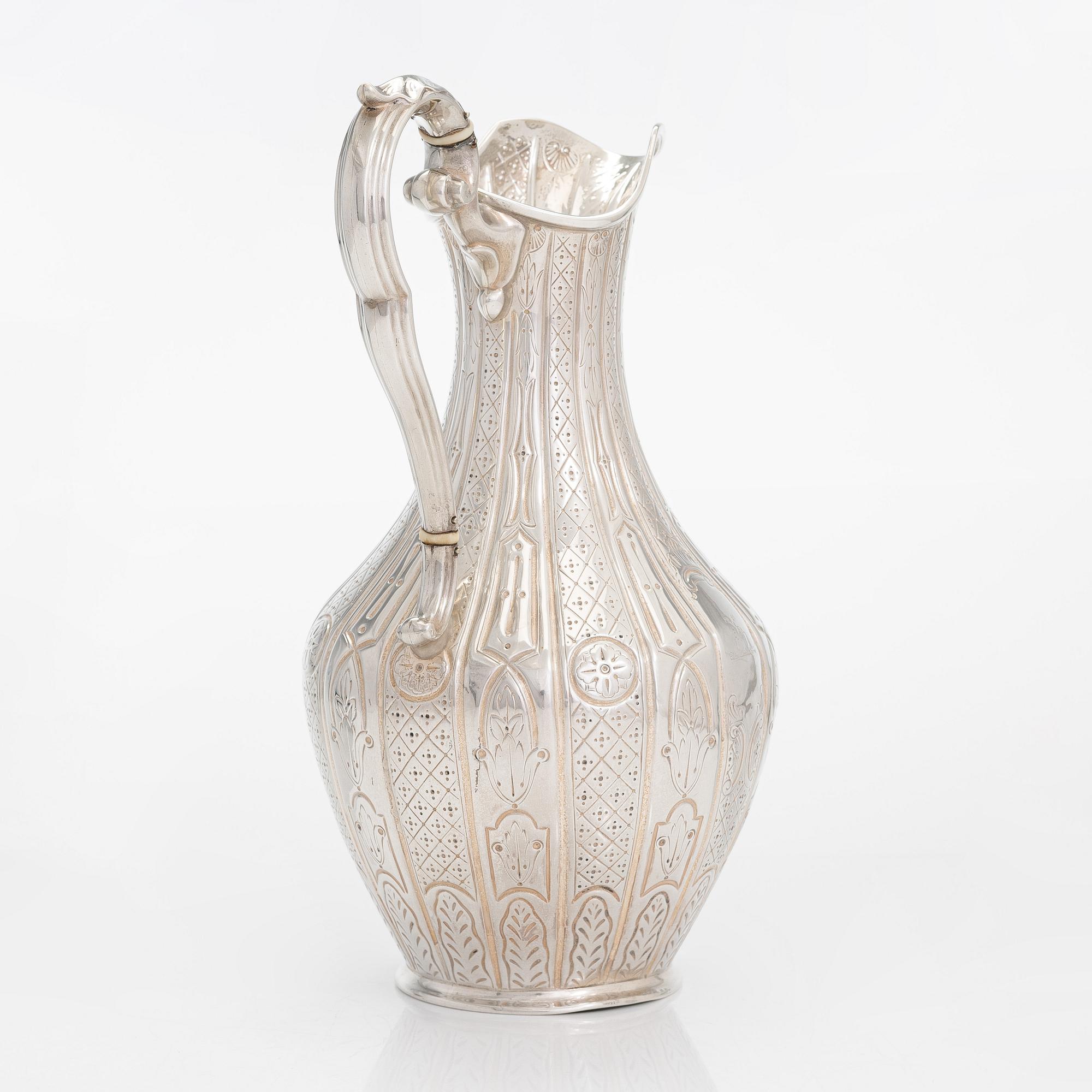 Tillbringare, sterlingsilver, elfenben, Martin, Hall & Co, Sheffield 1858.