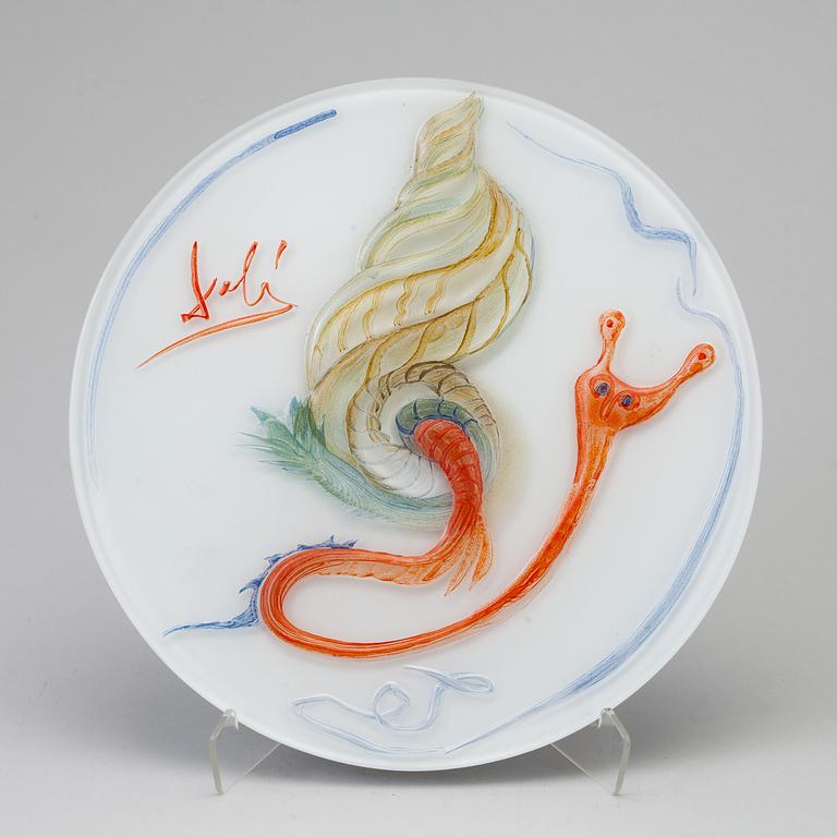 SALVADOR DALÍ, fat, glas, Rosenthal Studio Linie, Tyskland, numrerat 769/3000, 1979.
