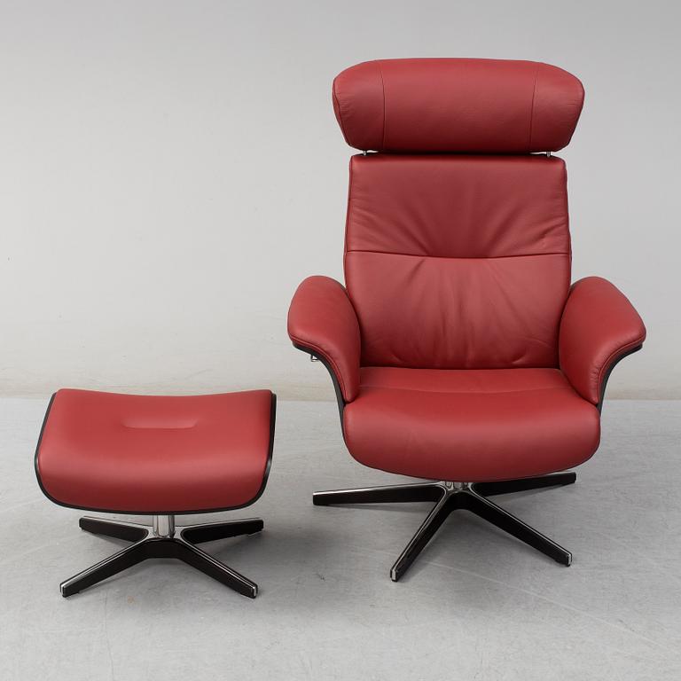 a 'Timeout' armchair with a stool, Conform, 2000's.