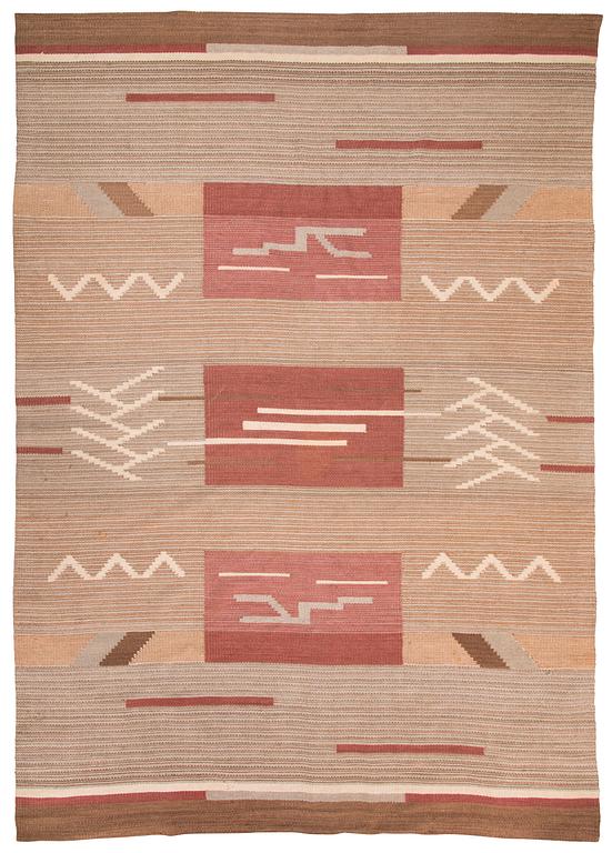 Hårgarnsmatta, 1930-tal. Ca 240x340 cm.