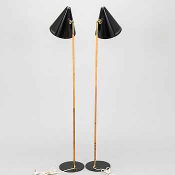Paavo Tynell, a pair of mid-20th century K10-10 floor lamps for Taito Finland.