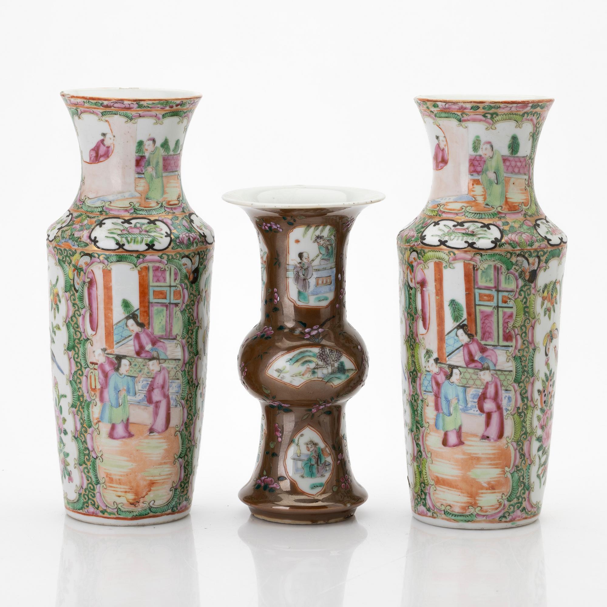 Parti porslin, 2+1 delar, Kina, bland annat Kanton, 1700/1800-tal.