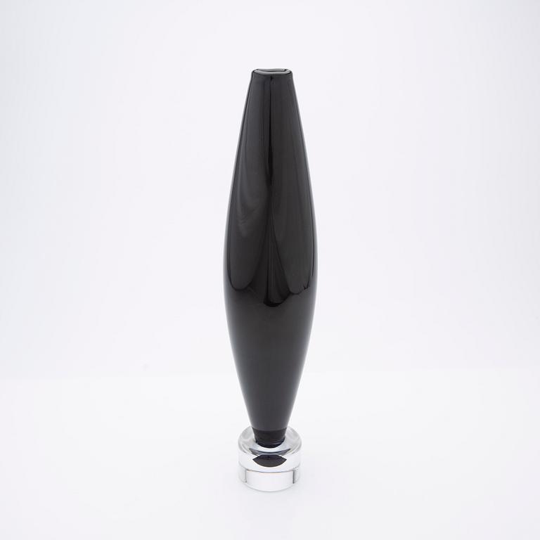 Matz Borgström, Vase, glass, for Orrefors, second half of the 20th century.