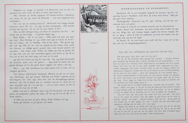 BÖCKER, 5 st, Carl Larsson, "Åt Solsidan", "Spad-Arfvet mitt lilla lantbruk", "Ett hem", "Andras barn", "Larssons".