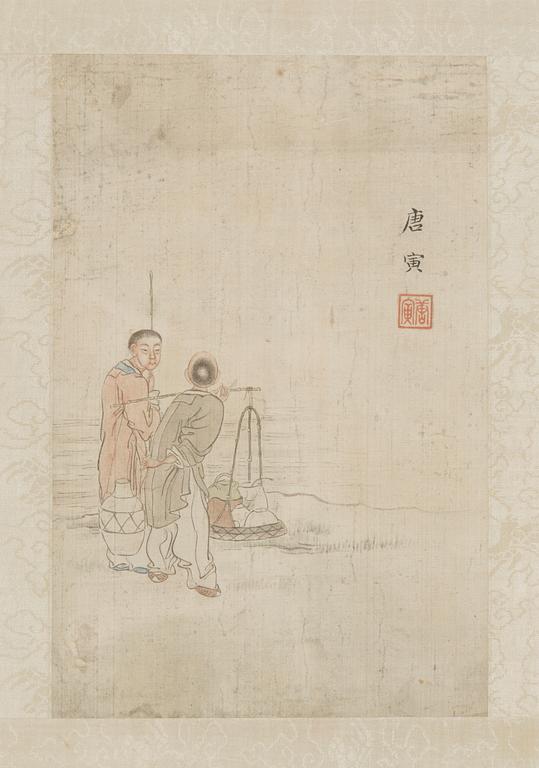 A set of four chinese paintings, late 19th/early 20th c. Shanghai School.