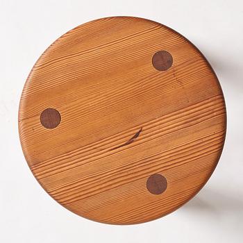 Axel Einar Hjorth, a stained pine stool 'Utö', Nordiska Kompaniet, Sweden 1930s.