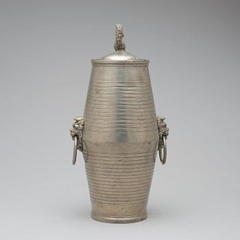 A pewter water cistern by I Buhrman 1779.