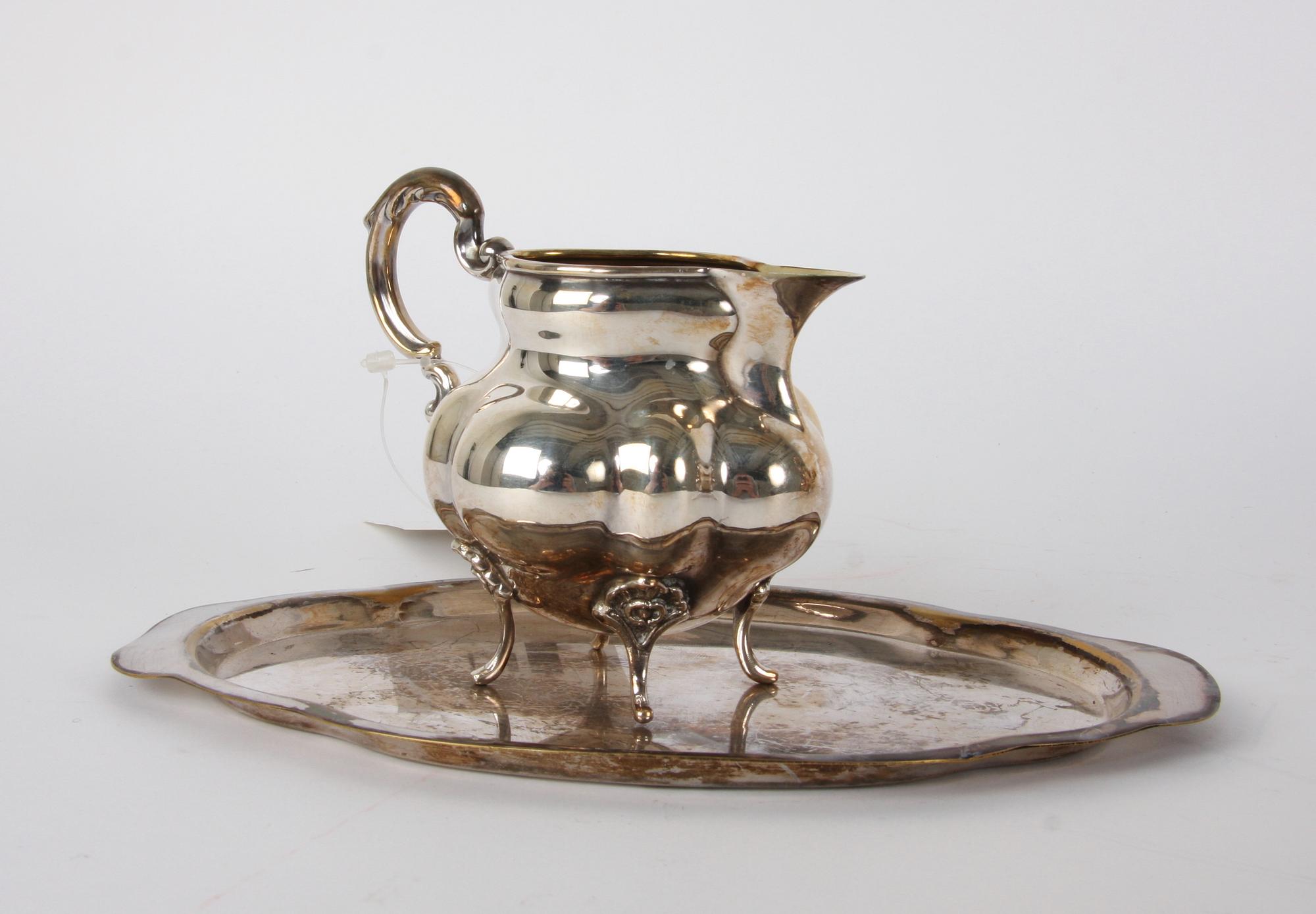 KAFFESERVIS, 3 delar, silver, importstämplar.