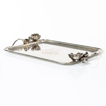 Christofle, tray, silverplate, late 20th century.