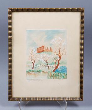 CARL LÖWENSTRÖM, akvarell, sign o dat 1938.