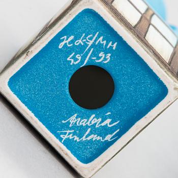 Heljä Liukko-Sundström, kynttilänjalkoja, 2 kpl, signeerattu H L-S ja numeroitu 44/-93, 49/-93 Arabia Finland.