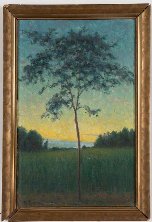 Elias Erdtman, Träd i solnedgång.