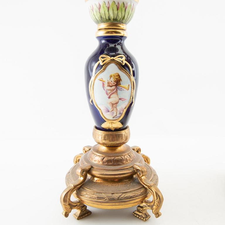 Candelabras, a pair in the Louis XV style, first half of the 20th century.