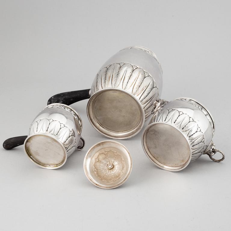 A 20th century silver coffee-set, Swedish import marks.