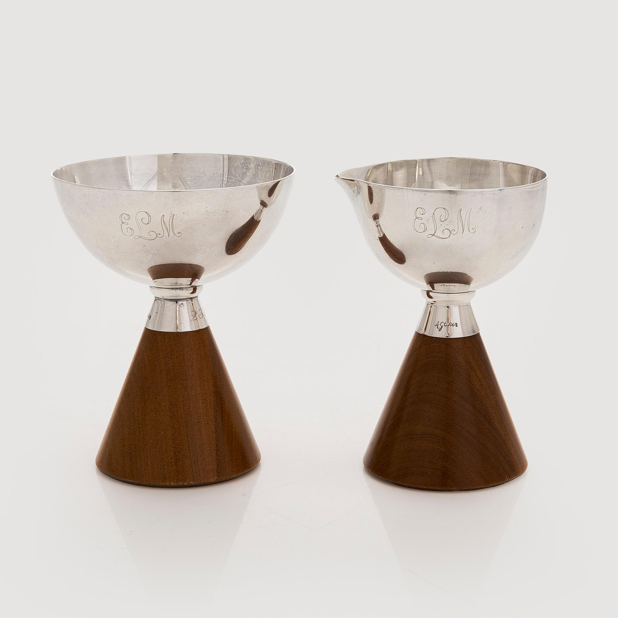 Anna-Greta Eker, Sokerikko ja kermakko, hopeaa ja mahonkia, Auran Kultaseppä oy, Turku 1965.