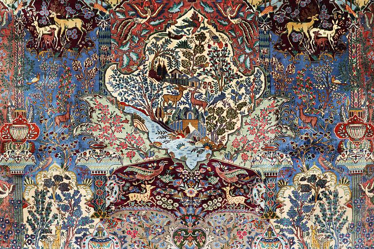 A carpet, Kashmar, c. 391 x 295 cm.