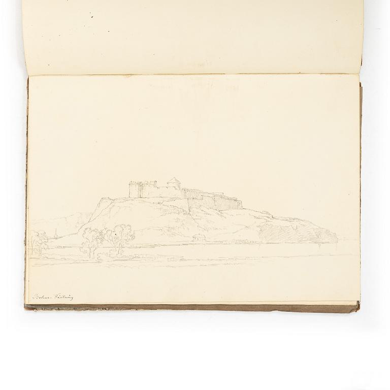 Carl Johan Fahlcrantz, Sketchbook with 28 topographical pencil drawings.
