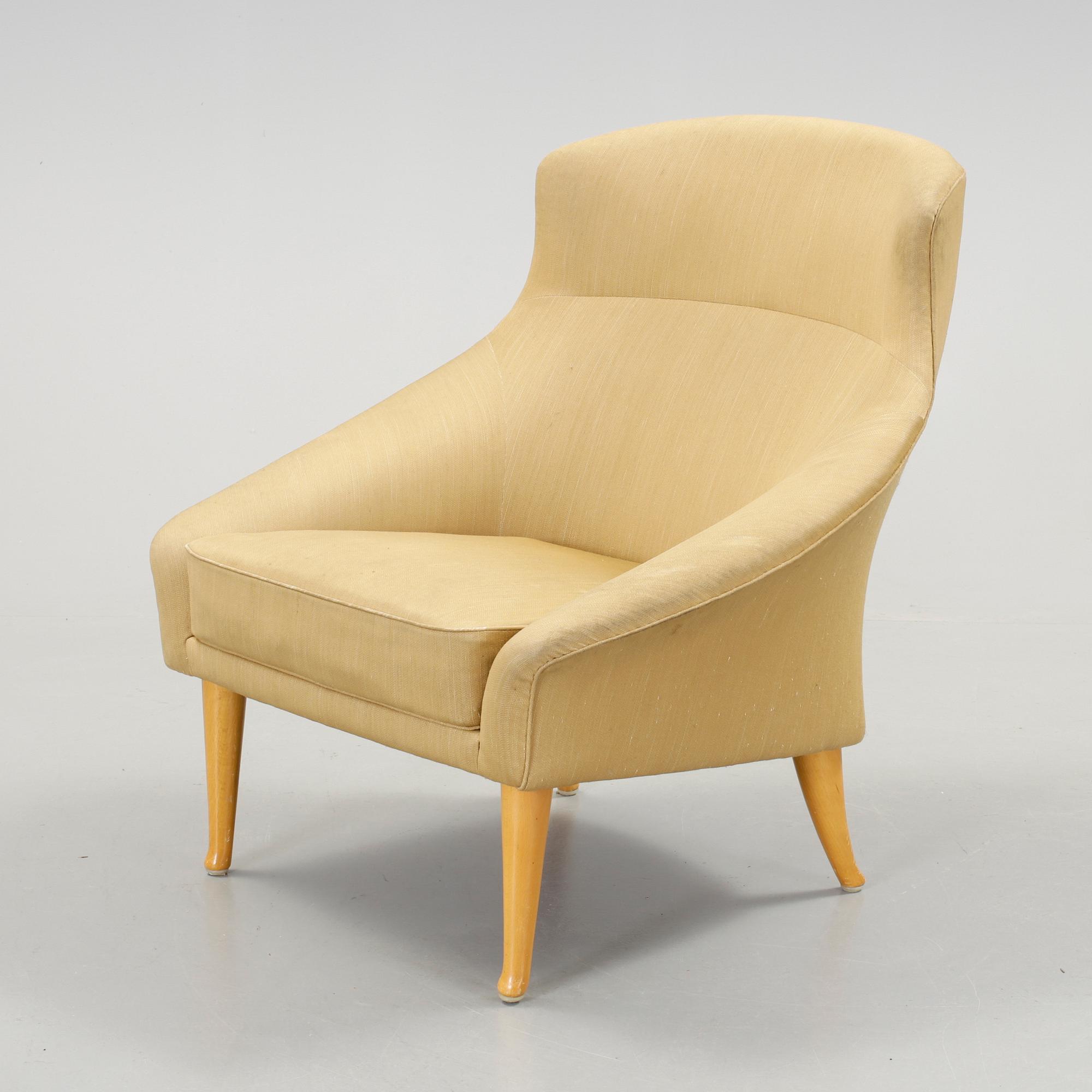 FÅTÖLJ, "Greta", Kerstin Hörlin-Holmqvist, för Nordiska Kompaniet (NK), 1960-tal.