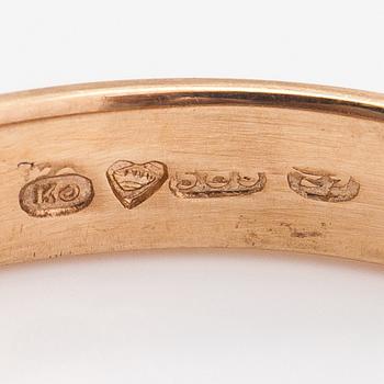 Sormuskia, 2 kpl, 14K kultaa. Kulta-Kontu, Helsinki 1977-78.