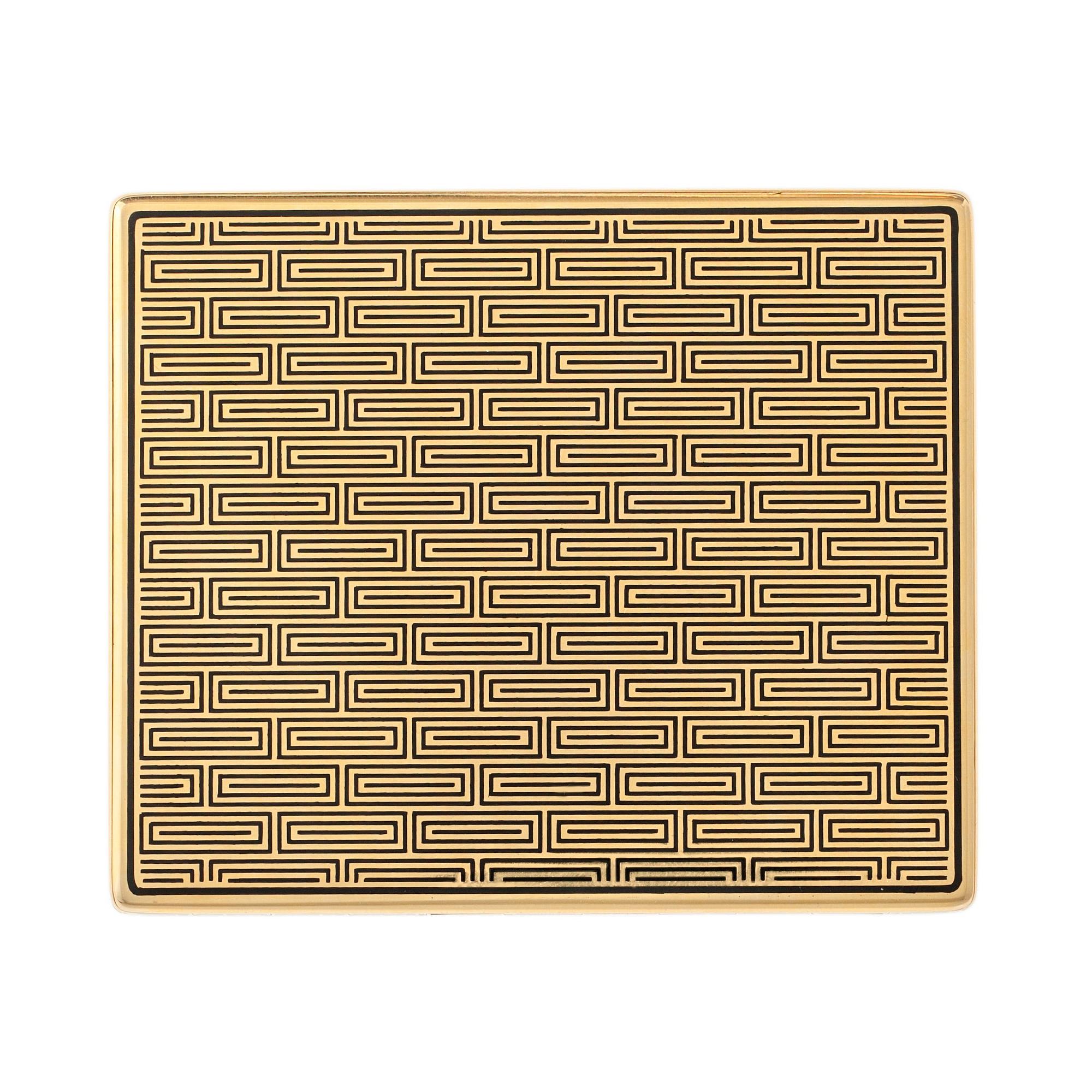 A CIGARRETTE CASE, 18K gold, enamel. Van Cleef & Arpels nr 26600. 1940 s. Measurements 90 x 75 mm. Weight 166 g.