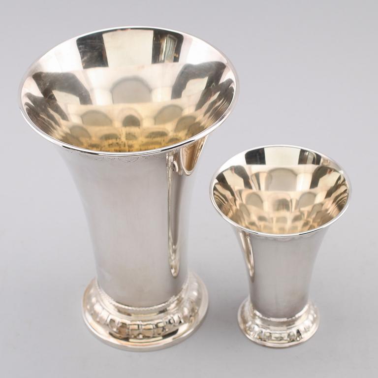 BÄGARE, 2 st, silver, GAB, Stockholm 1962/64. Vikt ca 530 gram.