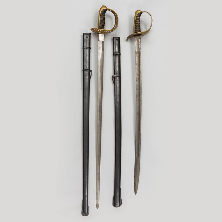 SABEL, m/1893, och SABEL, m/1854 för kavalleriet.