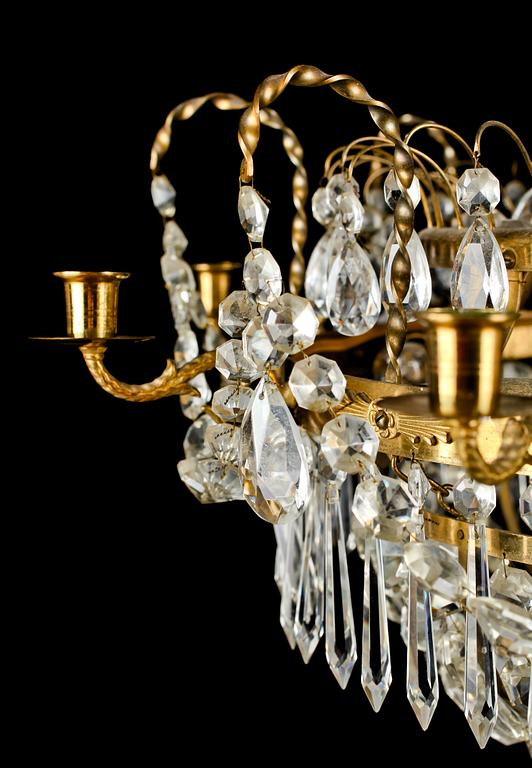 LJUSKRONA, gustaviansk stil, 1900-talets första hälft. Höjd ca 70 cm.