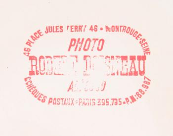 ROBERT DOISNEAU, gelatinsilverfotografi, stämplad a tergo.