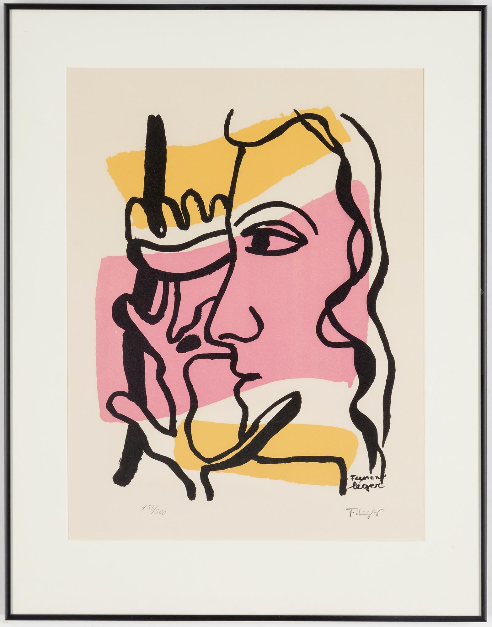 FERNAND LÉGER, efter. färglitografi c 1955, tryckt signtur, numrerad 453/500.