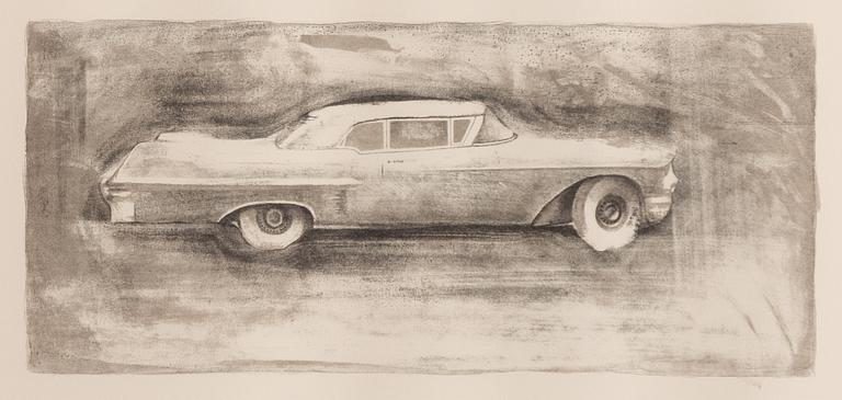 John-E Franzén, 4 lithographs from the suite “The White Cadillac”.