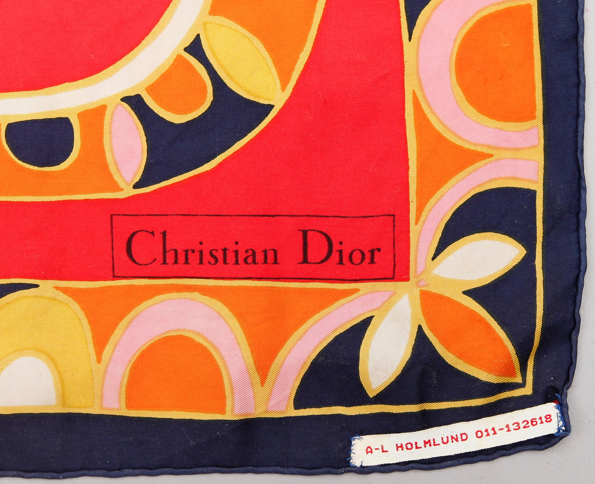 SCARVES, 4 st, bla Christian Dior, 1900-talets tredje kvarta.