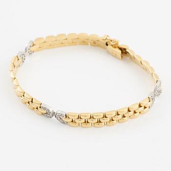 Collier och armband, Engelbert, 18K guld med briljantslipade diamanter.