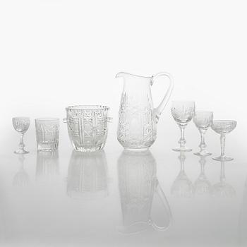 a 68-piece glass service, second half of the 20th century.