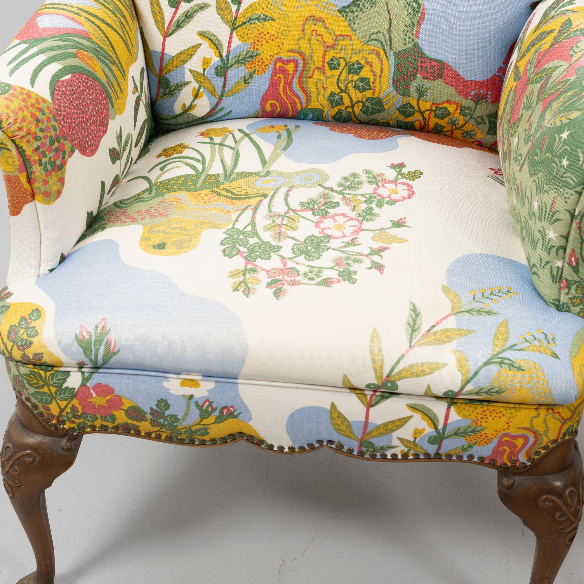 Armchairs, a pair, Gärnäs, mid/second half of the 20th century.