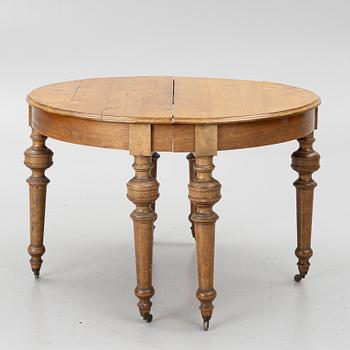 Dining table, late 19th century.