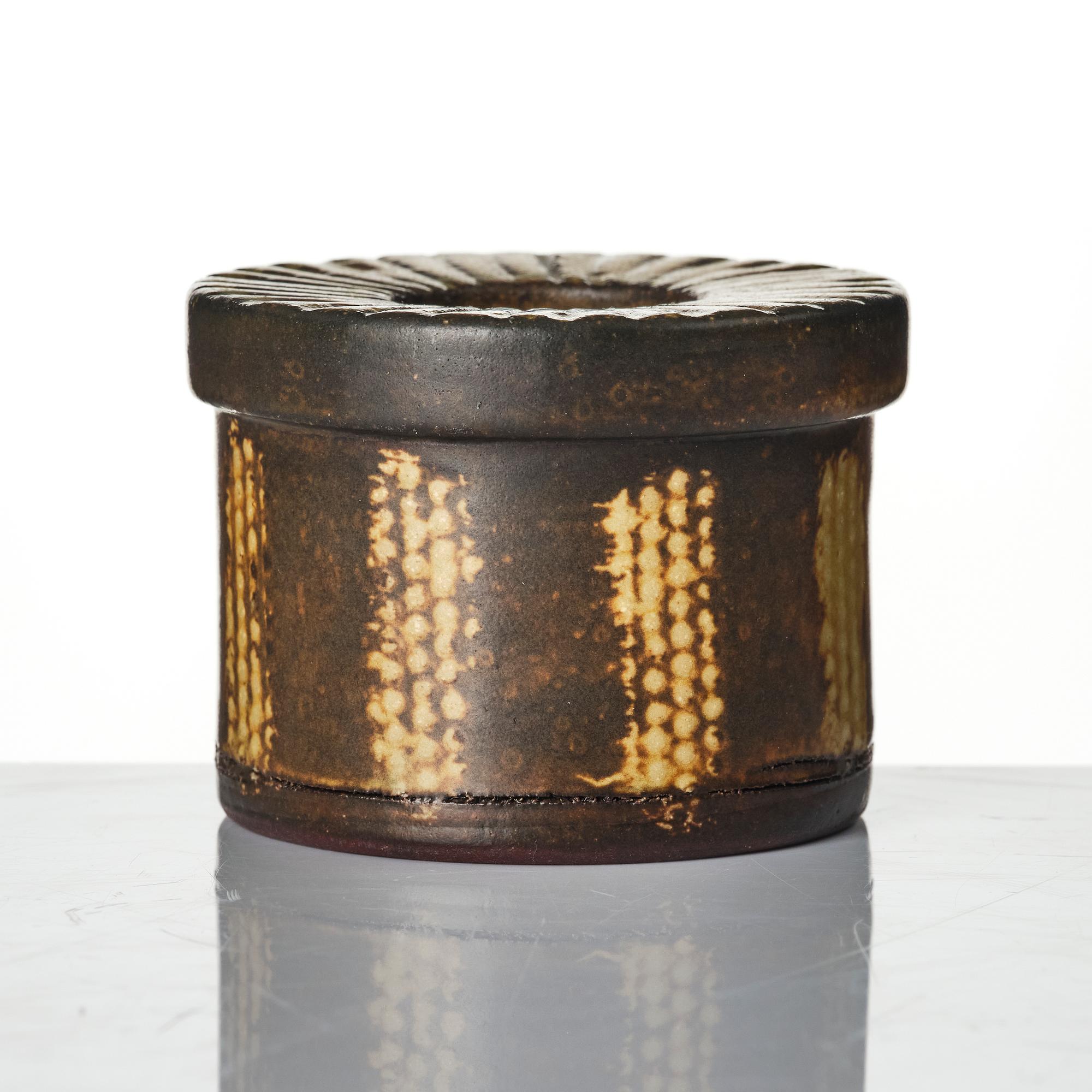 Wilhelm Kåge, a Farsta stoneware candle holder, Gustavsberg Studio 1959.