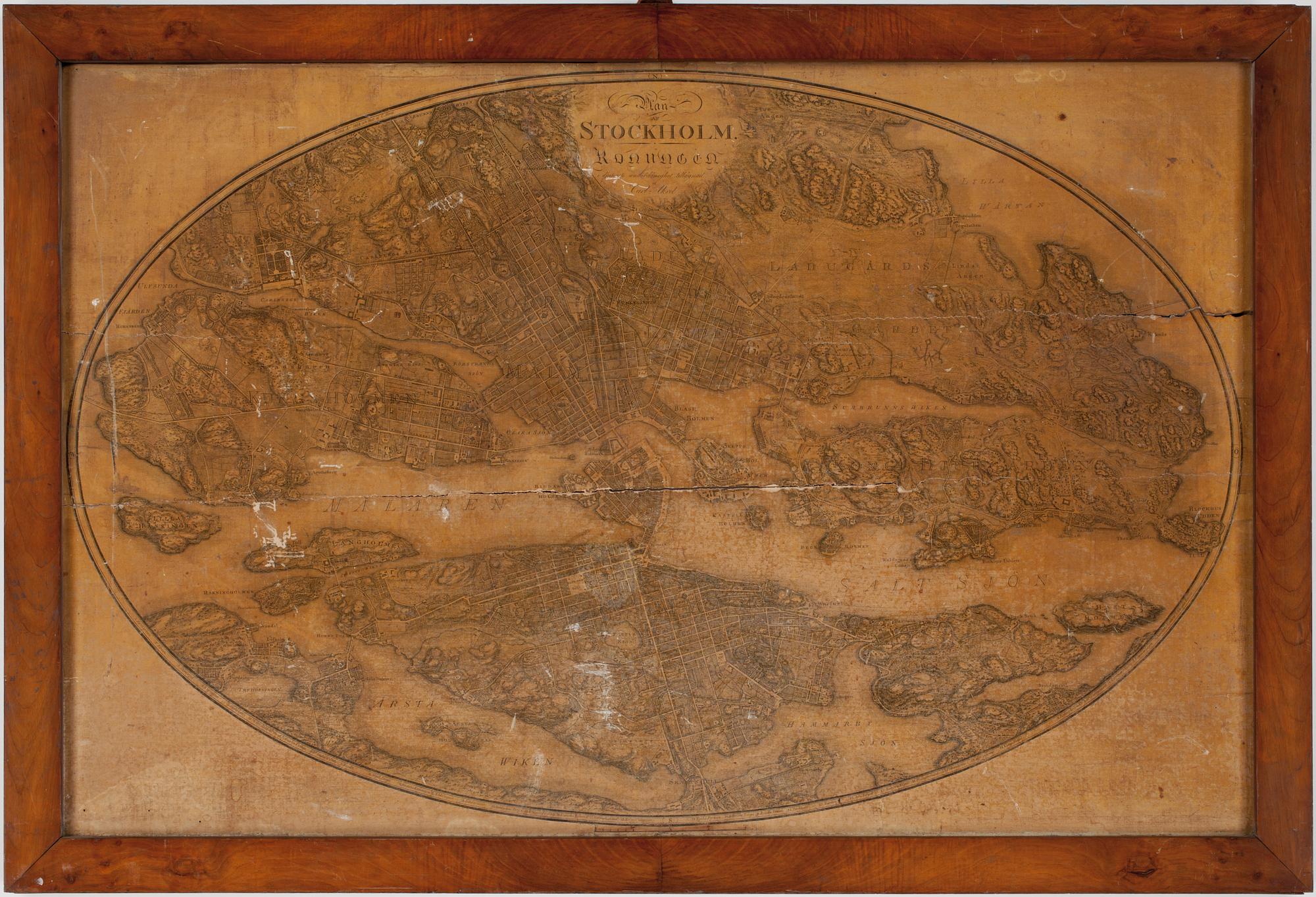 KARTA, Carl af Akrel, "Plan af Stockholm", 1805.