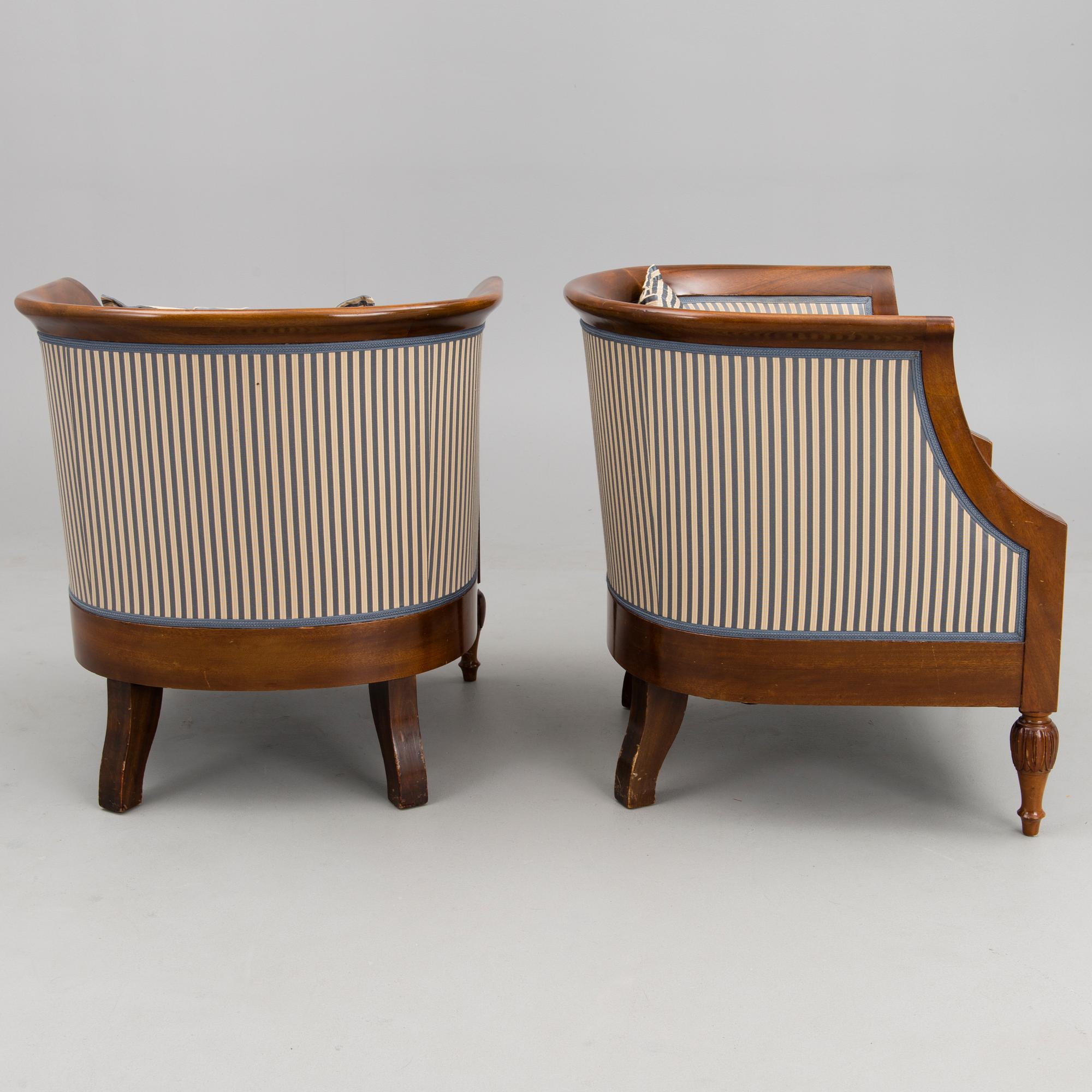 A mid-late 19th Century four-piece sofa suite.
