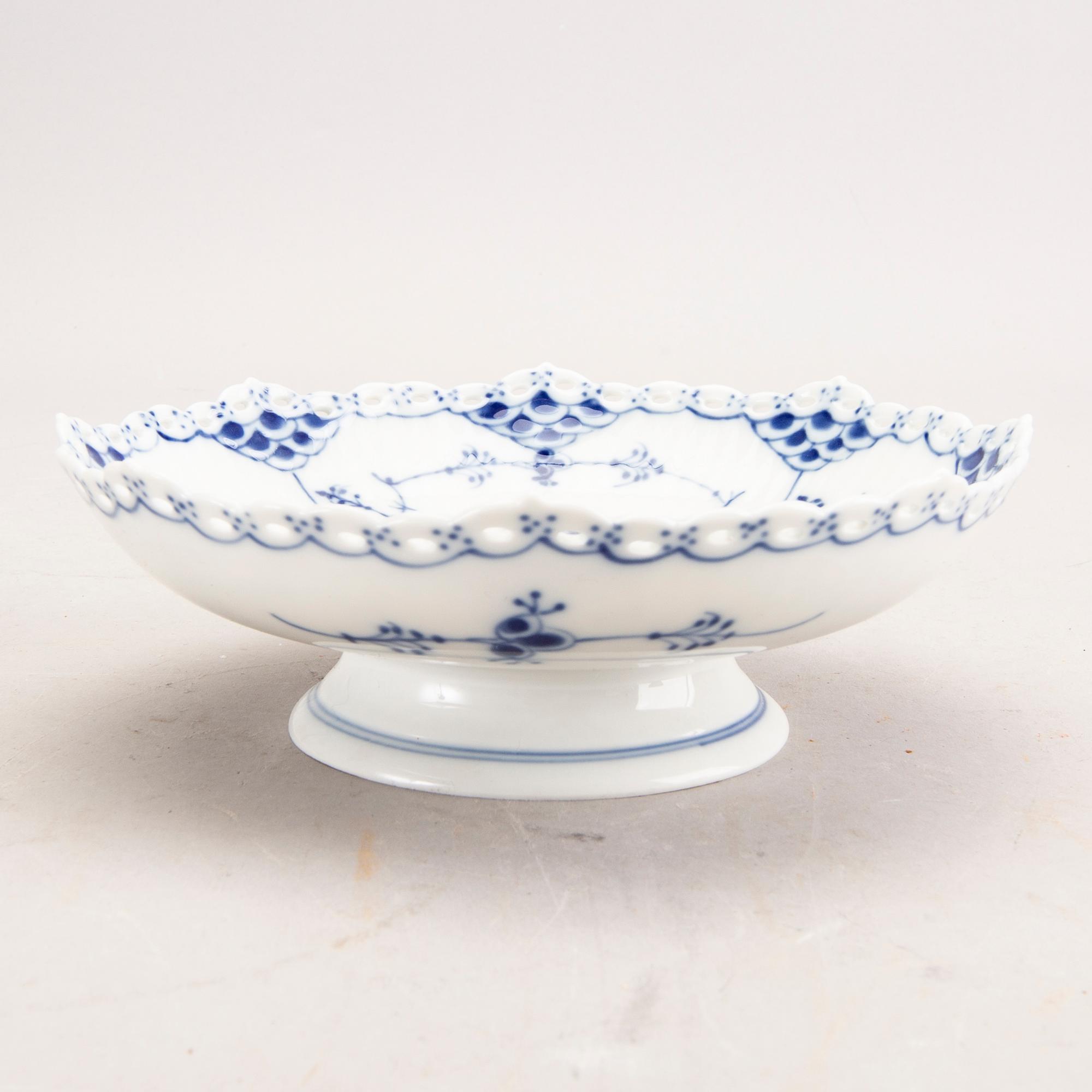 Servis, 11 dlr Musselmalet helblonde Royal Copenhagen porslin ca 1970.