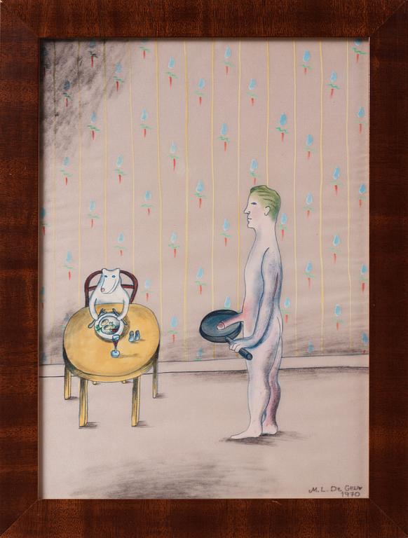 Marie-Louise Ekman, "En man som lagar mat" ("En hund som äter").