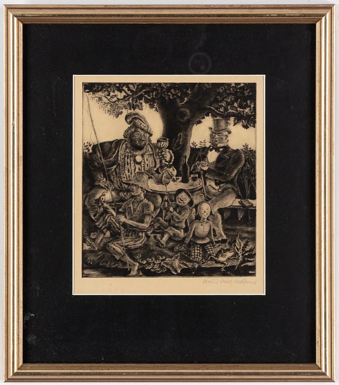 BERTIL BULL HEDLUND, etchings, 10, signed.