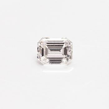 Lös smaragdslipad diamant, ca 0.64 ct.