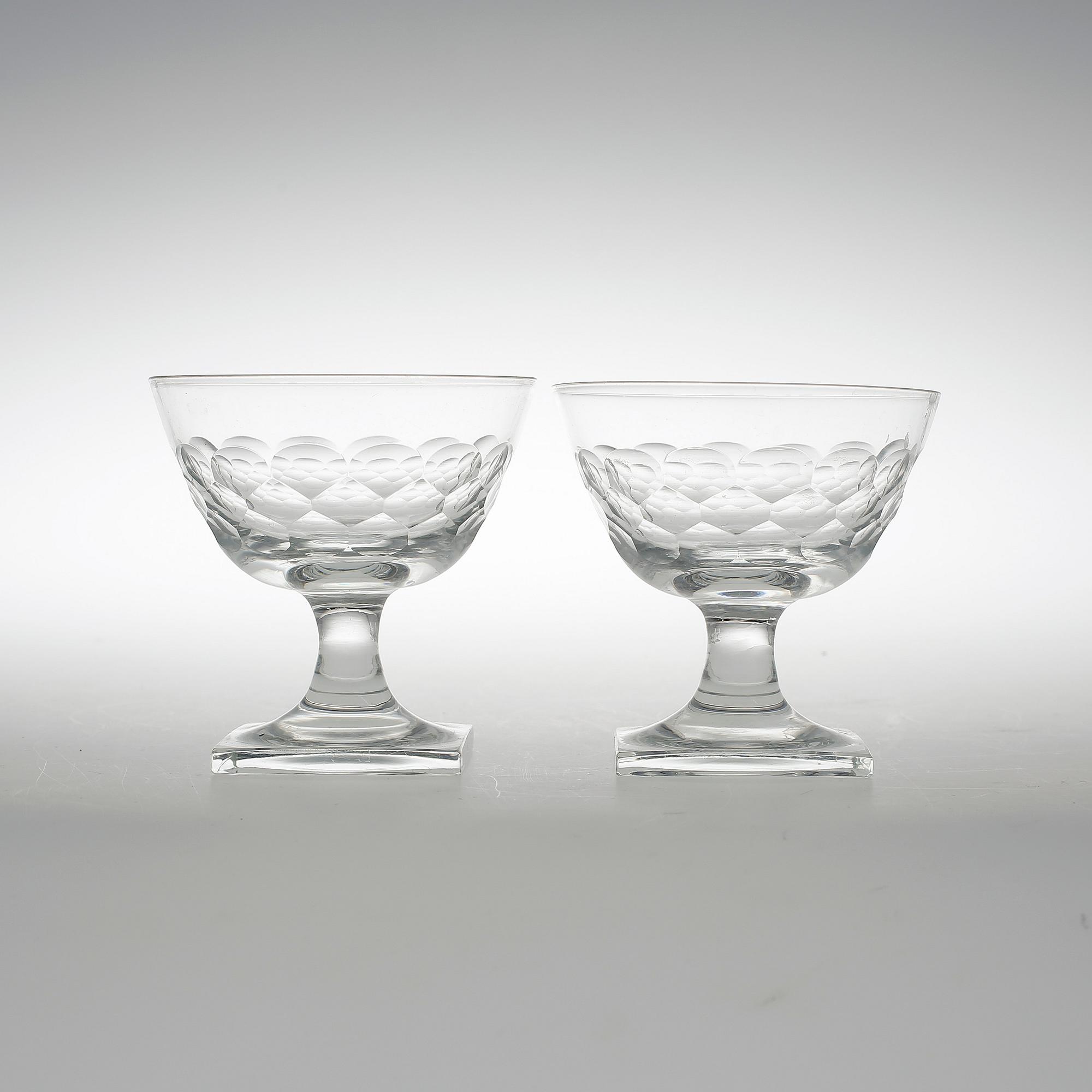 CHAMPAGNEKUPOR, 12, glas, "Ekeberga fiskfjäll", Elis Bergh, Kosta Sverige.