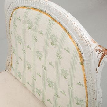 BANKETTSOFFA, gustaviansk, delvis 1700-talets andra hälft.