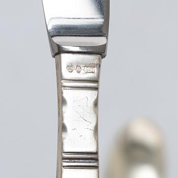 Jacob Ängman, bestickservis, 89 delar, silver, "Rosenholm", GAB, Eskilstuna, 1961-87.
