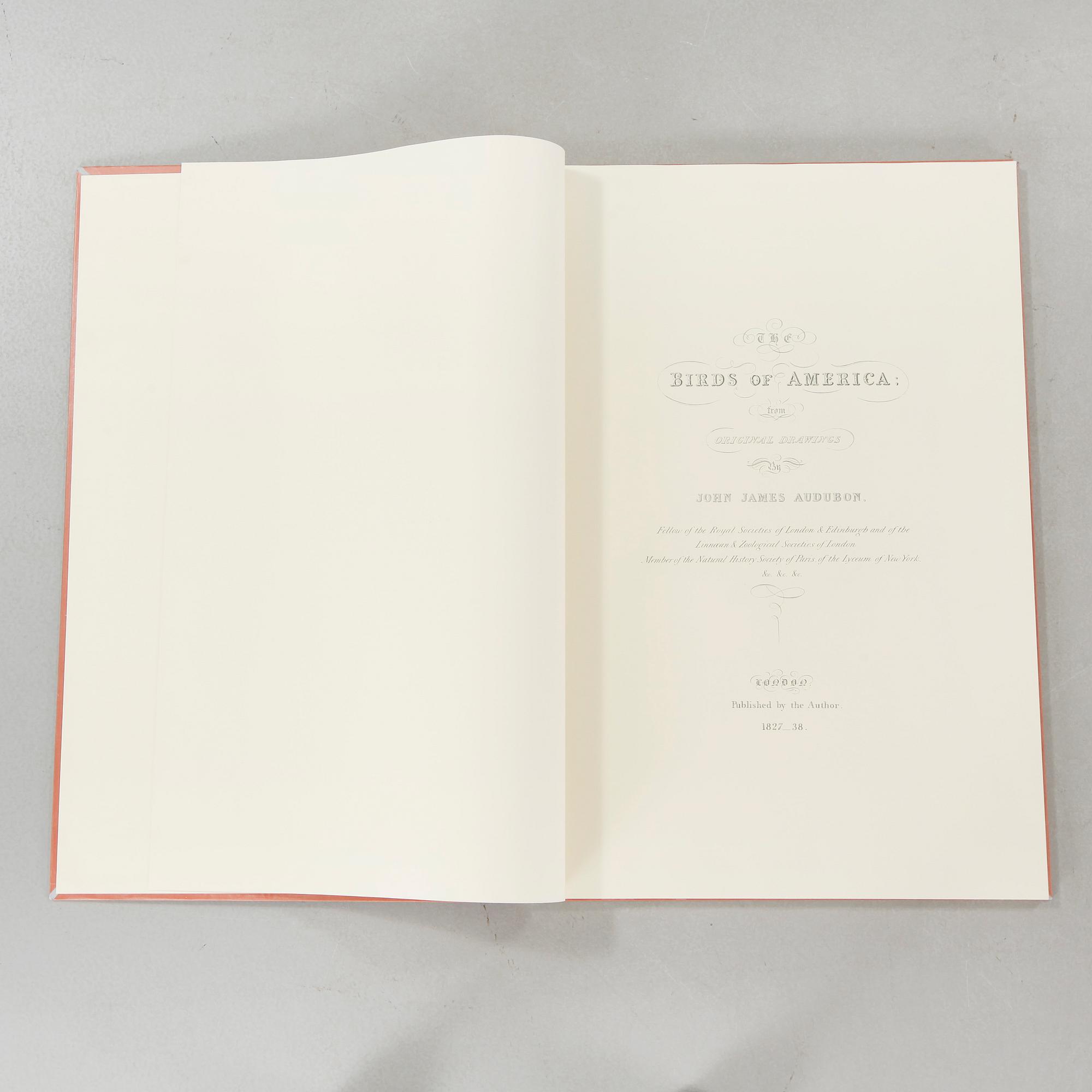 The book "The Birds of America", volume II, by John James Audubon, numbered 178/500, 1973.
